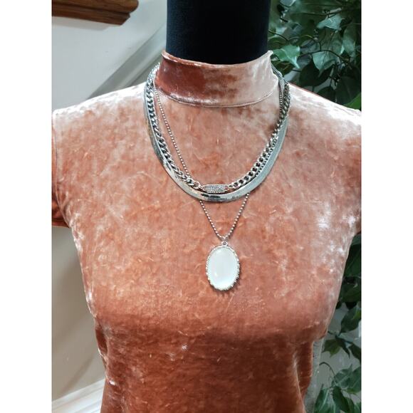 Madewell Crushed Velvet Mockneck Dress Orange Cream Size Small - Picture 11 of 12